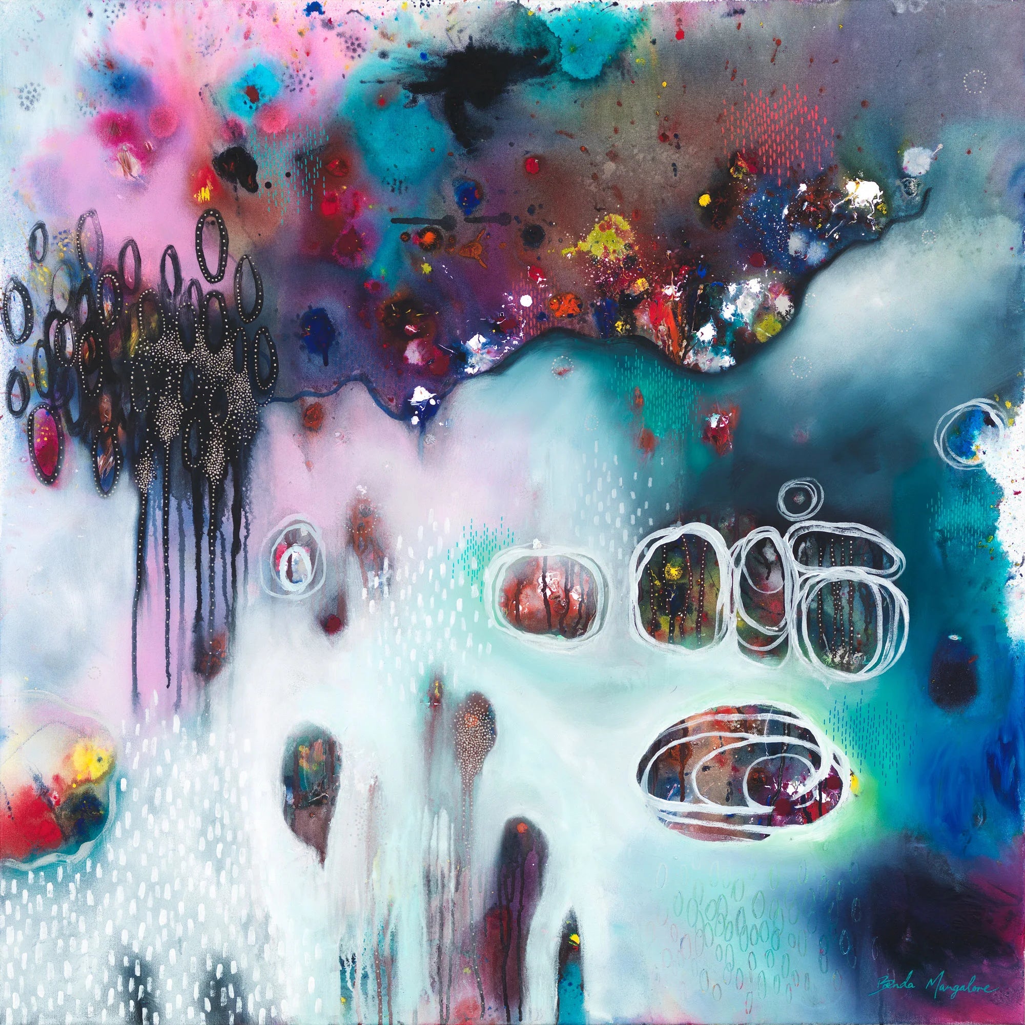 Sweet Surrender to the Mess Original Painting - view 2